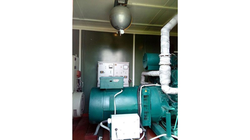 Помещение дизель-генераторной с установленным модулем газового пожаротушения “ЗАРЯ”